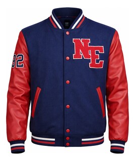 Foto 1 | Foto 1 | Chamarra American Fly 2652 Varsity Caballero Ne Rojo-azul