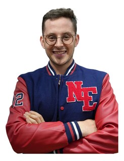 Foto 2 | Foto 2 | Chamarra American Fly 2652 Varsity Caballero Ne Rojo-azul