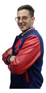 Foto 4 | Foto 4 | Chamarra American Fly 2652 Varsity Caballero Ne Rojo-azul