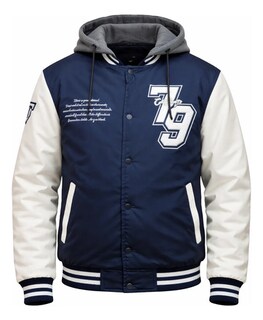 Foto 1 | Foto 1 | Chamarra Varsity American Fly Caballero Sf Azulmarino-blanco
