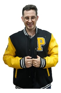 Foto 2 | Foto 2 | Chamarra Varsity Caballero Pitts American Fly Negro Amarillo