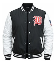 Chamarra Varsity American Fly 2652 Caballero Negro