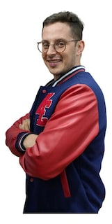 Foto 4 | Foto 4 | Chamarra American Fly 2652 Varsity Caballero Ne Rojo-azul