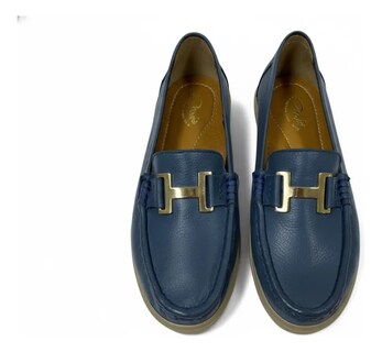 Foto 2 | Foto 2 | Mocasines de Piel Relax 605 Azul Marino para Mujer