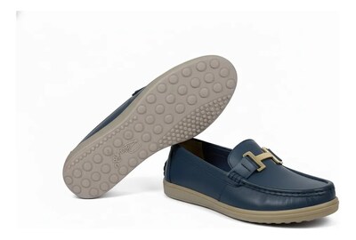 Foto 3 | Foto 3 | Mocasines de Piel Relax 605 Azul Marino para Mujer