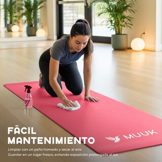 Foto 7 | Foto 7 | Tapete de Yoga Muuk Fitness Rojo 8 Mm de Espesor
