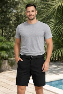 Foto 3 | Foto 3 | Bermuda Short Stretch American Fly 2652 Cinturón Negro