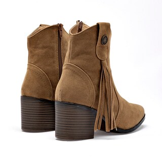 Foto 4 | Foto 4 | Moramora Botín Tacón Camel Para Mujer