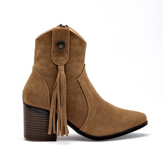 Foto 6 | Foto 6 | Moramora Botín Tacón Camel Para Mujer