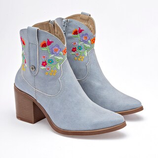 Foto 2 | Foto 2 | Mora Tierra Botín Tacón Azul Multicolor Para Mujer