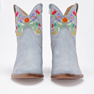 Foto 3 | Foto 3 | Mora Tierra Botín Tacón Azul Multicolor Para Mujer