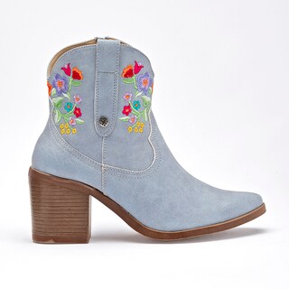 Foto 6 | Foto 6 | Mora Tierra Botín Tacón Azul Multicolor Para Mujer