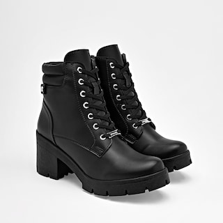 Foto 2 | Foto 2 | Moramora Botín Tacón Negro Para Mujer