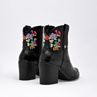 Foto 4 | Foto 4 | Mora Tierra Botín Tacón Negro Multicolor Para Mujer