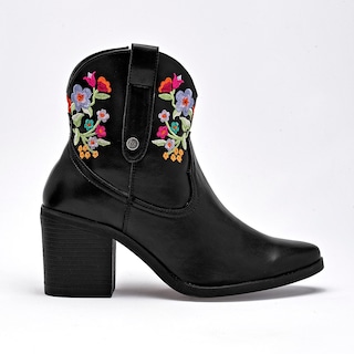 Foto 6 | Foto 6 | Mora Tierra Botín Tacón Negro Multicolor Para Mujer