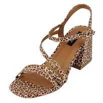 Sandalia Con Tacón Rbcollection Café Para Mujer