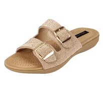 Sandalias De Piso Rbcollection Dorado Para Mujer