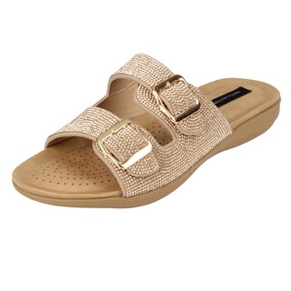 Foto 1 | Foto 1 | Sandalias De Piso Rbcollection Dorado Para Mujer