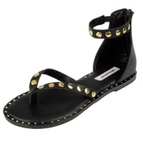 Sandalias De Piso Rbcollection Negro Para Mujer