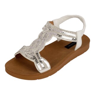 Foto 1 | Foto 1 | Sandalias De Piso Rbcollection Plateado Para Mujer