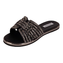 Sandalias De Piso Rbcollection Negro Para Mujer