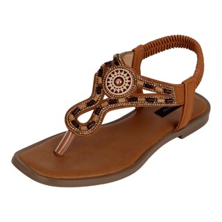 Foto 1 | Foto 1 | Sandalias De Piso Rbcollection Café Para Mujer