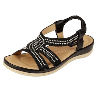 Foto 1 | Foto 1 | Sandalias De Piso Rbcollection Negro Para Mujer