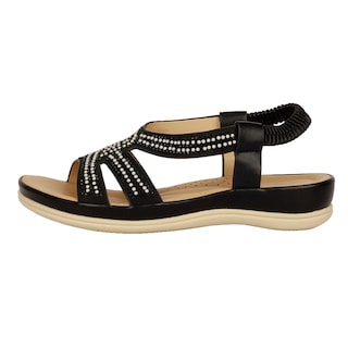 Foto 2 | Foto 2 | Sandalias De Piso Rbcollection Negro Para Mujer