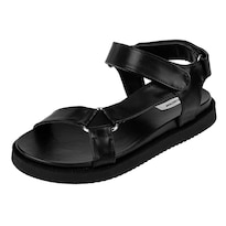 Sandalias De Piso Rbcollection Negro Para Mujer