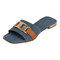 Sandalias De Piso Rbbasics Azul Para Mujer