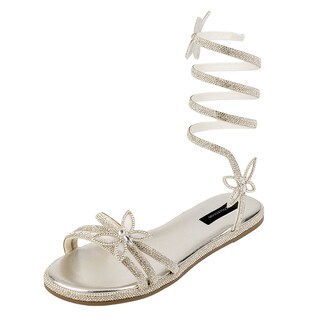 Foto 1 | Foto 1 | Sandalias De Piso Rbcollection Plateado Para Mujer