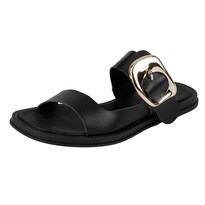 Sandalias De Piso Rbbasics Negro Para Mujer