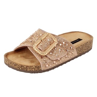 Foto 1 | Foto 1 | Sandalias De Piso Rbcollection Dorado Para Mujer