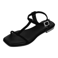 Sandalias De Piso Rbbasics Negro Para Mujer
