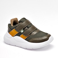 Moramora Tenis Olivo Amarillo Blanco Para Preescolar Niño