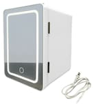 Mini Refrigerador Con Espejo Led Modelo Blanco