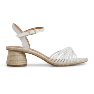 Foto 1 | Foto 1 | Alpargata De Tacón Redondo Mada Nana Blanco Con Tiras Entrelazadas