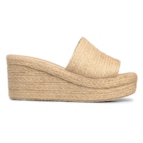 Sandalia De Plataforma Mada Hestia Natural Con Acabado En Yute