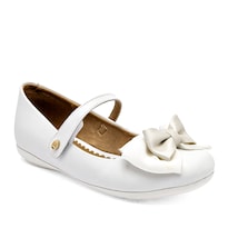 Coqueta Zapato Para Ceremonia Blanco Para Niña