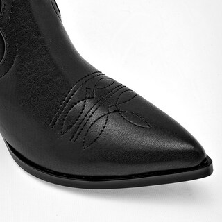 Foto 7 | Foto 7 | Moramora Bota Tacón Negro Para Mujer