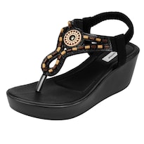 Sandalias Con Plataforma Rbcollection Negro Para Mujer