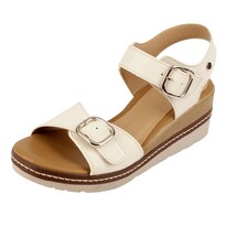 Sandalias Con Plataforma Rbcollection Beige Para Mujer