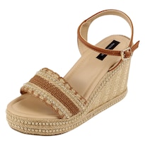 Sandalias Con Plataforma Rbcollection Beige Para Mujer