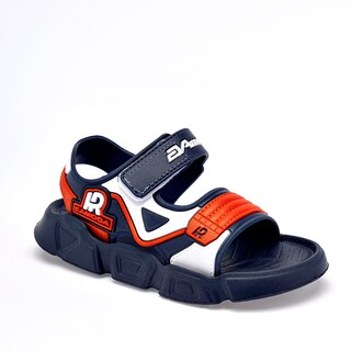 Foto 1 | Foto 1 | Eva Moda Sandalia Marino Blanco Naranja Para Niño