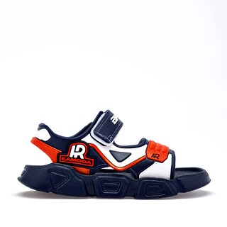 Foto 6 | Foto 6 | Eva Moda Sandalia Marino Blanco Naranja Para Niño