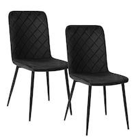 Set De 2 Sillas Para Comedor Respaldo Alto Velvet Acolchadas