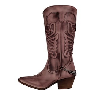Foto 2 | Foto 2 | Botas Tipo Western Rbcollection Café Para Mujer