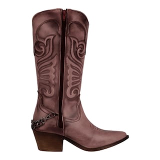 Foto 3 | Foto 3 | Botas Tipo Western Rbcollection Café Para Mujer