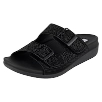 Sandalias De Piso Rbcollection Negro Para Mujer