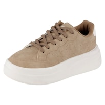 Tenis Con Cordones Rbcollection Beige Para Mujer